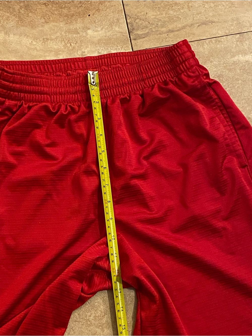 Nike Men’s Red Athletic Long Shorts Shiny Y2K - Picture 6 of 10